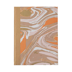 Handmade Recycled Marbled Paper and Cardboard Hard Cover Notebook