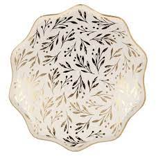GOLD LEAF DINNER PLATE