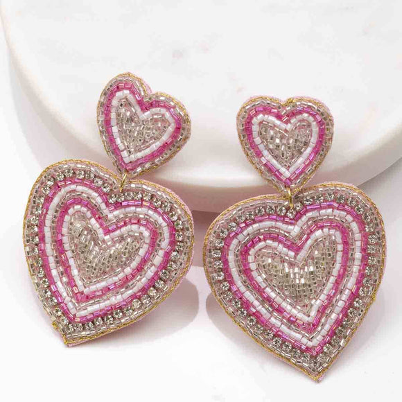 Love Spell Beaded Earrings   Pink/Gold   3
