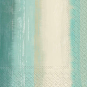 Paper Cocktail Napkins Pack of 20 Faded Stripe blue green