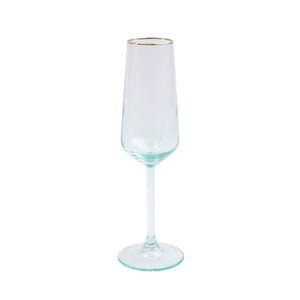 RAINBOW CHAMPAGNE FLUTE- GREEN