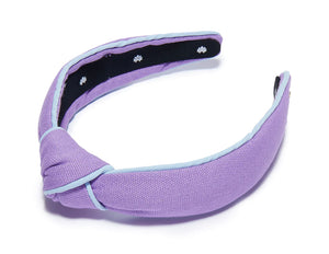 LILAC PIPING TRIM SLIM KNOTTED HEADBAND