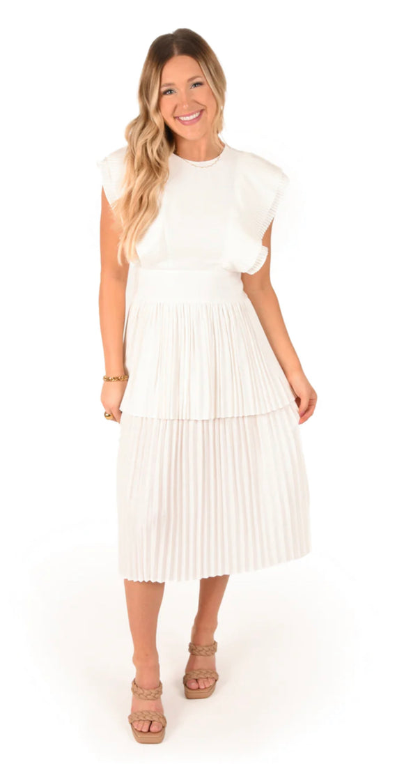 Linen White Chloe Dress