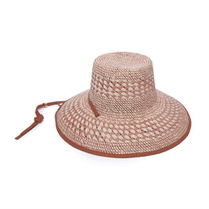 SOFT SUNSET BRIELLE CHECKERED STRAW HAT