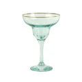 RAINBOW MARGARITA GLASS - GREEN