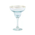 RAINBOW MARGARITA GLASS - TURQUOISE