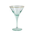 RAINBOW MARTINI GLASS - GREEN