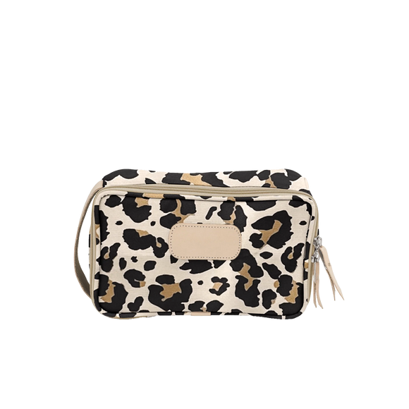 Small Travel Kit Leopard Coated Canvas