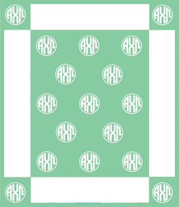 Alpha Chi Omega Woven Monogram Circle Blanket (50" x 60")