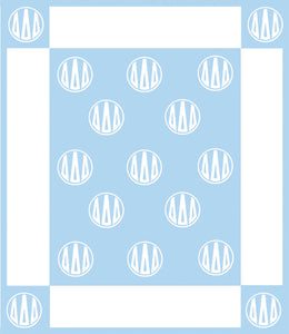 Delta Delta Delta Woven Monogram Circle Blanket (50" x 60")