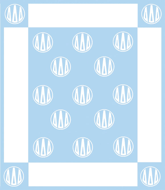 Delta Delta Delta Woven Monogram Circle Blanket (50