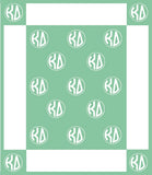 Kappa Delta Woven Monogram Circle Blanket (50" x 60")