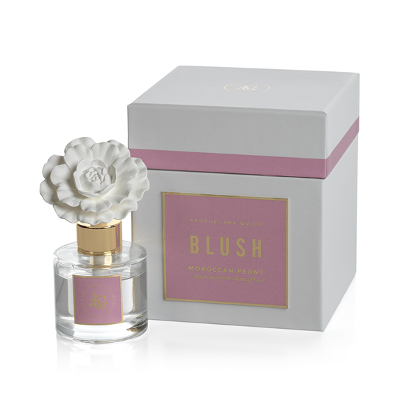 Apothecary Guild Blush Porcelain Diffuser - Moroccan Peony