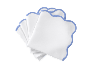 SCALLOP EDGE NAPKIN S/4 - Sky Blue