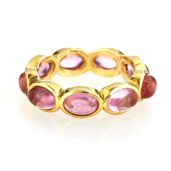 Pink Quartz Gemstone Ring R521 size 7