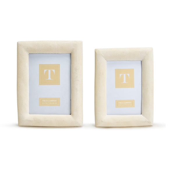 IVORY SHAGREEN TEXTURE PHOTO FRAME