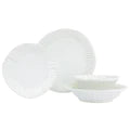 INCANTO STONE WHITE STRIPE FOUR-PIECE PLACE SETTING