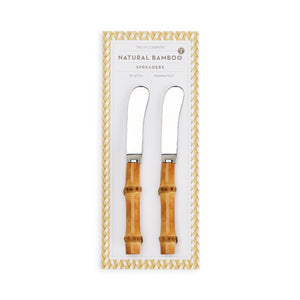 Set of 2 Natural Bamboo Handle Spreaders on Gift Card