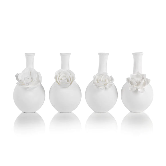 Cameo Long Neck Porcelain Bud Vases