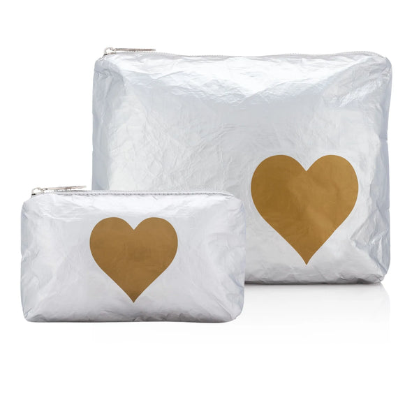 Set of Two - Organizational Packs - Silver with Gold Heart